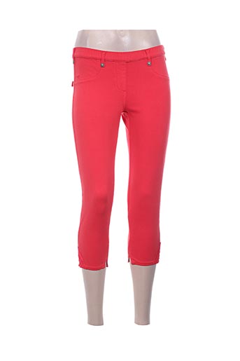 legzskin pantacourts femme de couleur rouge