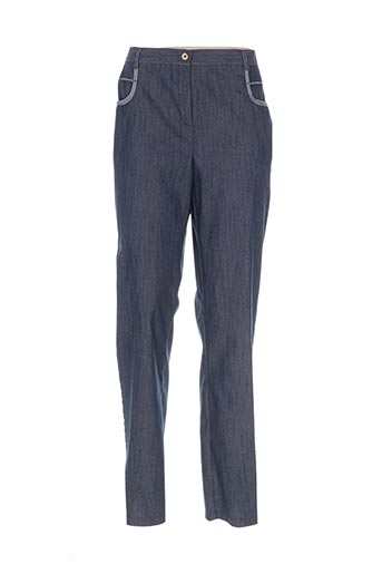 telmail pantalons femme de couleur bleu