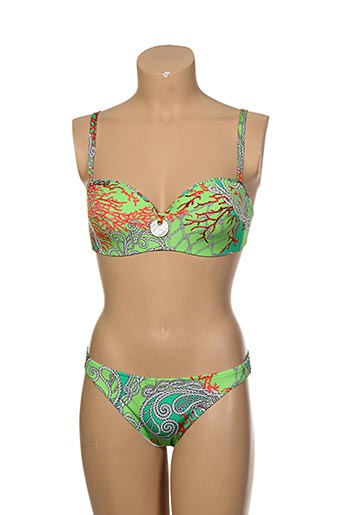 lise charmel maillots de bain femme de couleur vert