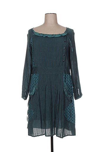 nid d'abeille robes femme de couleur vert
