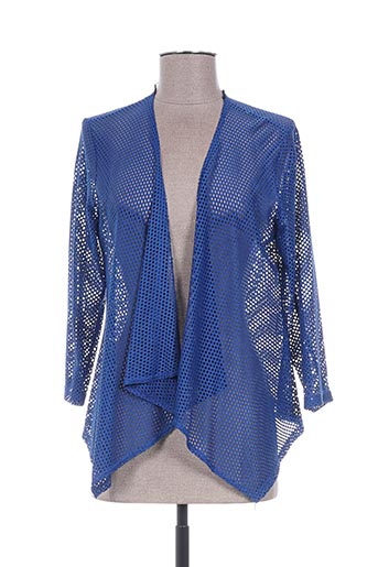 guy dubouis gilets femme de couleur bleu