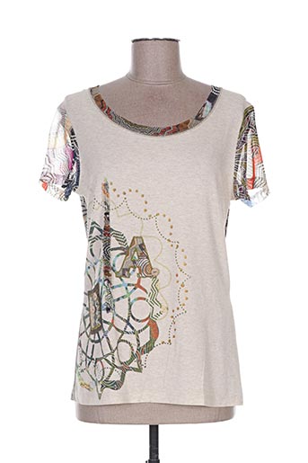 pause cafe t-shirts femme de couleur beige