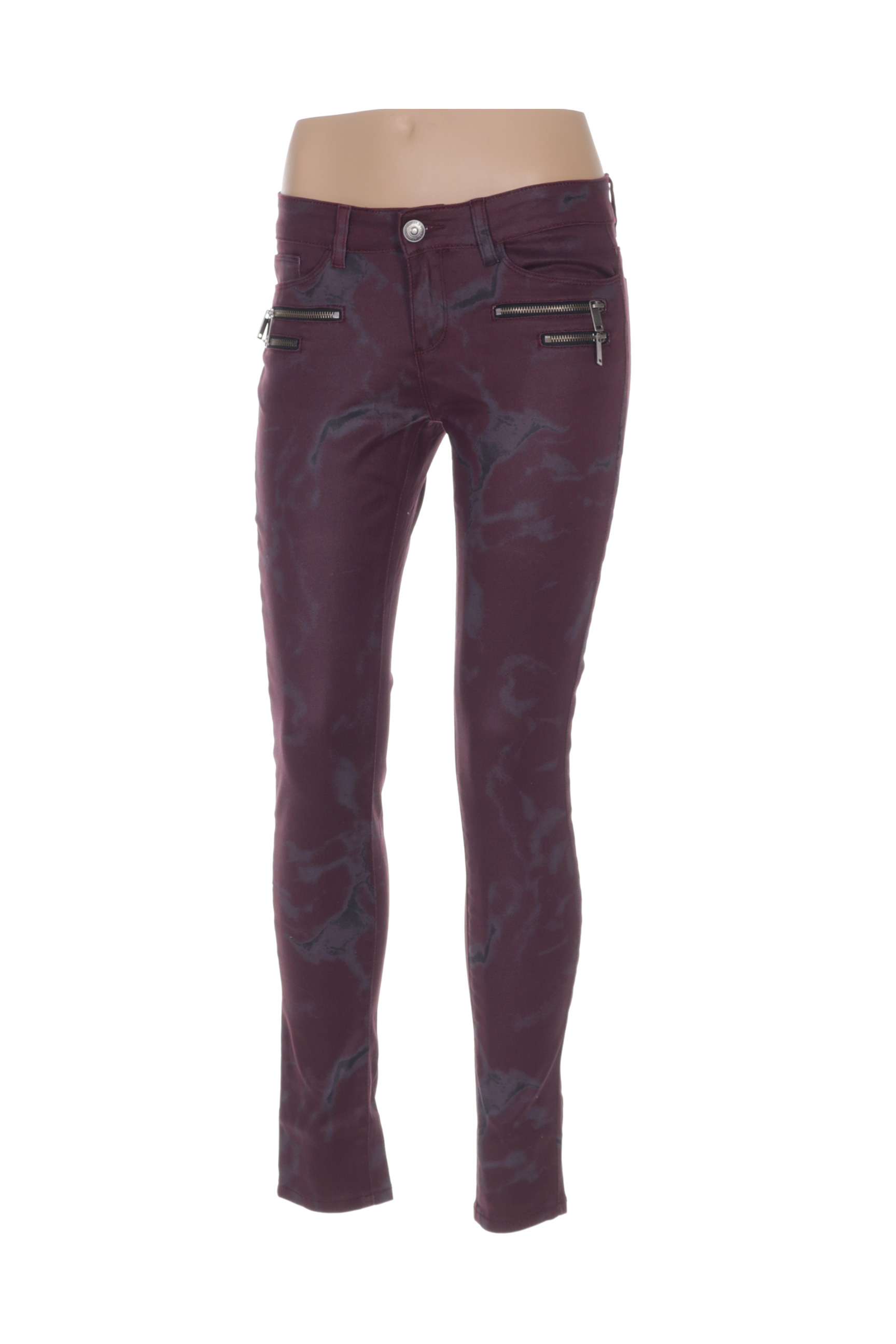 Toxik3 Pantalons Decontractes Femme De Couleur Violet En ...