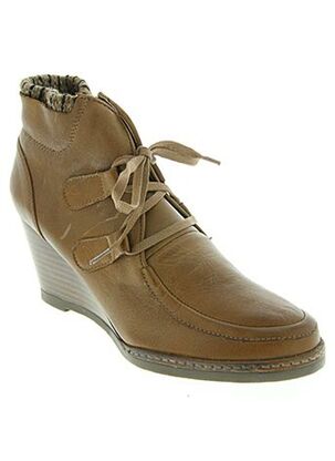 Bottines/Boots beige KARSTON pour femme