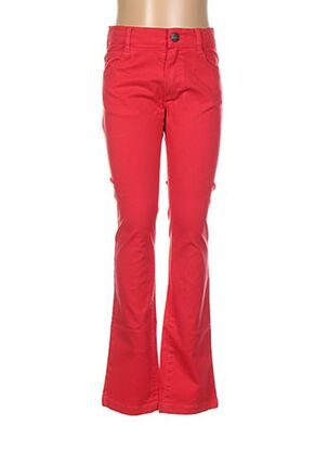 Jeans coupe droite rouge MARESE pour fille