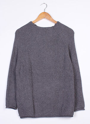 Pull col rond gris BETTY LONDON pour femme
