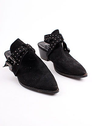 Chaussures Mules Sabots Zara Basic Sabot noir style d\u00e9contract\u00e9 