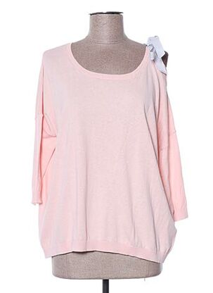 Pull col rond rose ABSOLUT pour femme