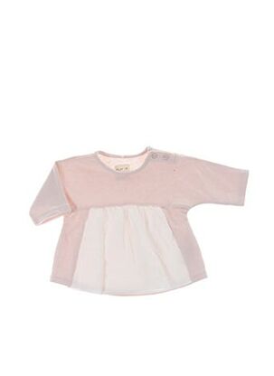 Pull col rond rose PLAY'UP pour fille