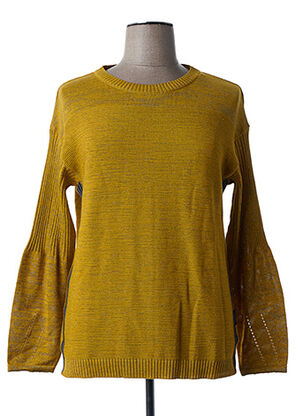 Pull col rond jaune CAPUCCINO pour femme