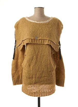 Pull col rond beige BATISTAME pour femme