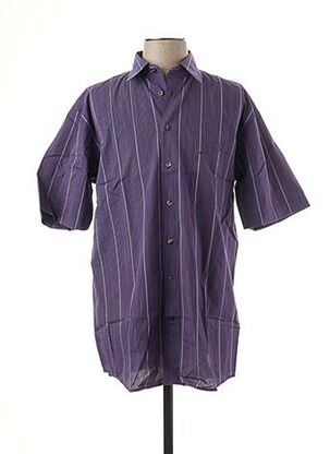 Chemise manches courtes violet SEIDEN STICKER pour homme