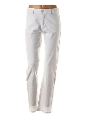 Pantalon casual blanc GEVANA pour femme