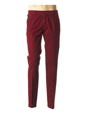 Pantalon casual rouge BRUNO SAINT HILAIRE pour homme