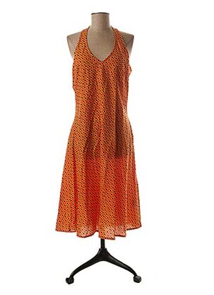 Robe mi-longue orange BLA-BLA pour femme