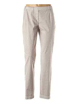 Pantalon casual beige ADELINA BY SCHEITER pour femme