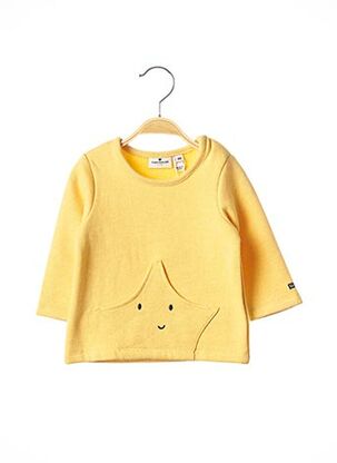 Pull col rond jaune TOM TAILOR pour fille