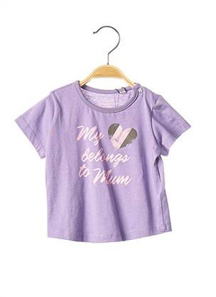 T-shirt manches courtes violet TOM TAILOR pour fille