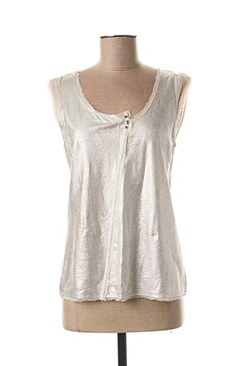 Bottega Par Elisa Cavaletti Jersey Veste Taille L Gris Lavée Extensible