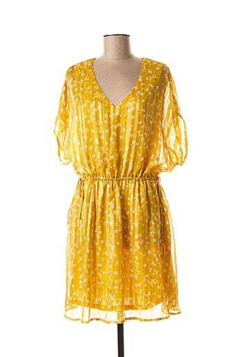 robe mi longue jaune