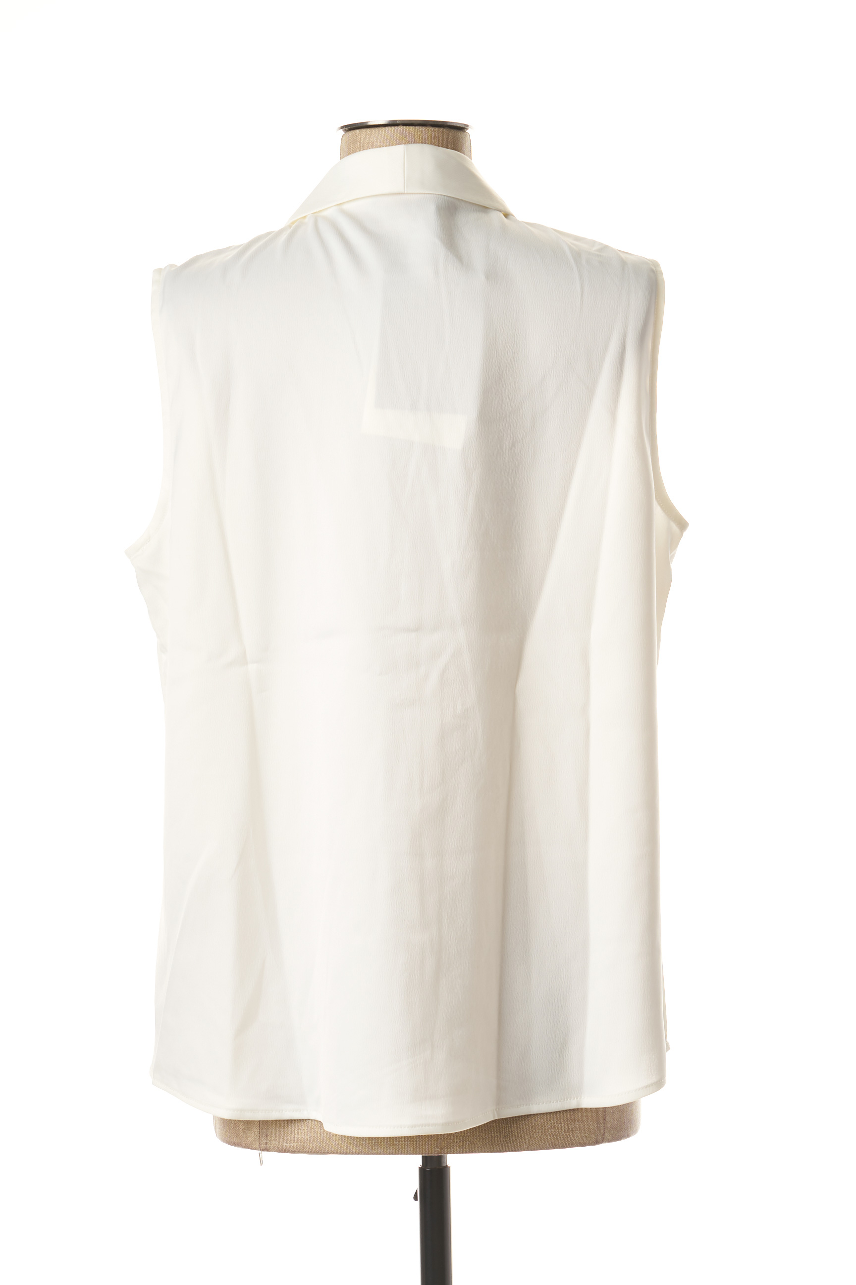 Chattawak Chemisiers Sans Manche Femme De Couleur Blanc En Destockage Blanc0 Modz