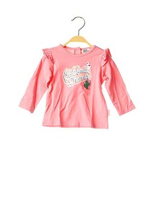 T-shirt manches longues rose NANO & NANETTE pour fille