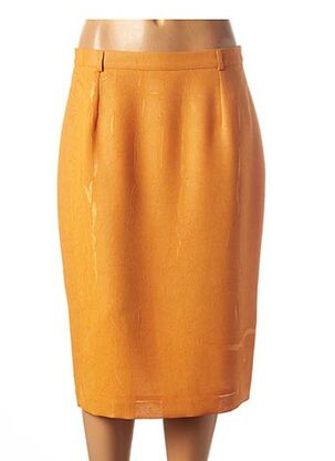 Jupe mi-longue orange FEDORA pour femme