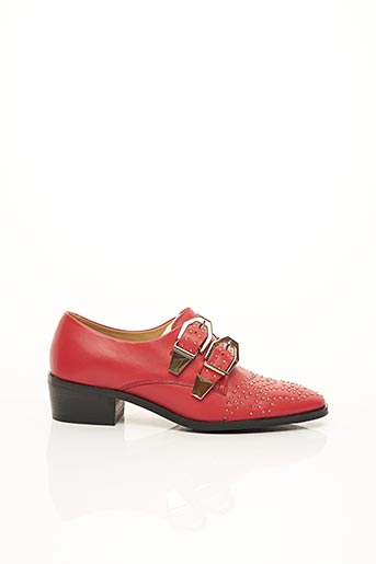 mocassin rouge femme pas cher
