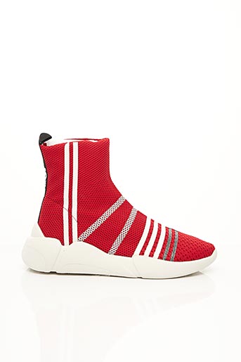 basket femme rouge pas cher