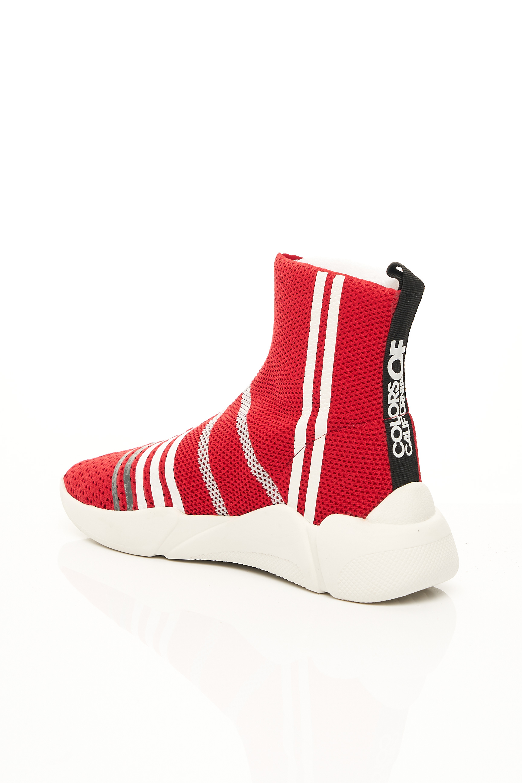 basket chaussette femme rouge