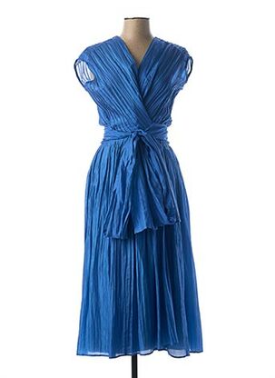 Robe mi-longue bleu BIANCO LEVRIN pour femme