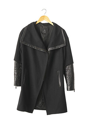 Manteau long noir PELLESSIMO pour femme