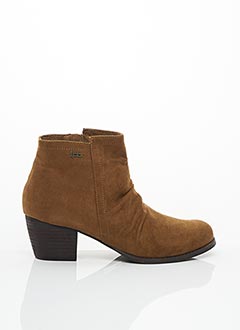 boots femme marron daim