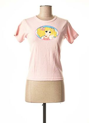 T-shirt manches courtes rose CORNER pour femme