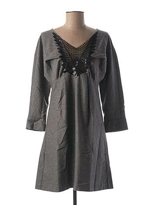Robe courte gris HEL-S pour femme