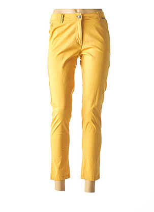 Pantalon chino jaune AGATHE & LOUISE pour femme