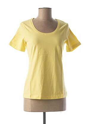 T-shirt manches courtes jaune BEST CONNECTIONS pour femme