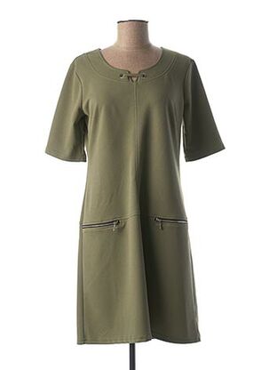 Robe mi-longue vert HALOGENE pour femme