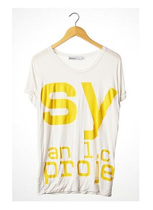 T-shirt jaune SYSTEM AN L.C.PROJECT pour femme
