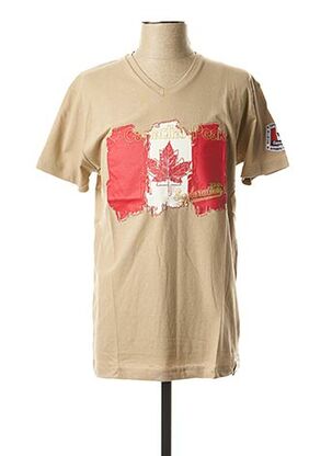 T-shirt manches courtes beige CANADIAN PEAK pour homme