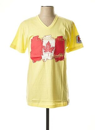 T-shirt manches courtes jaune CANADIAN PEAK pour homme