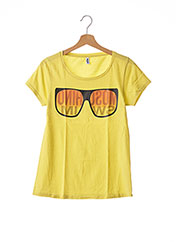 T-shirt manches courtes jaune MOSCHINO pour femme seconde vue