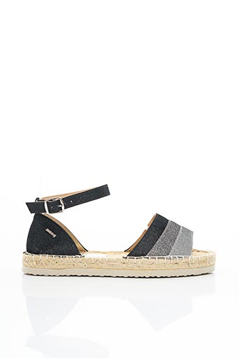 Mtng Espadrilles Femme De Couleur Noir En Destockage 1642574-noir00 - Modz