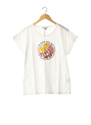 T-shirt manches courtes blanc LA PETITE FRANCAISE pour femme