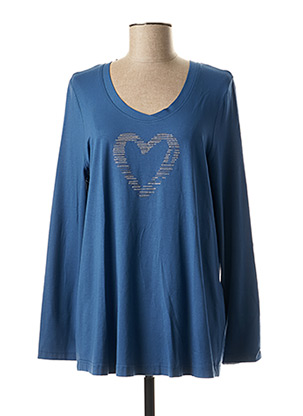T-shirt manches longues bleu CHALOU pour femme