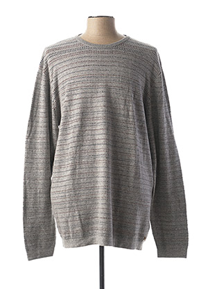 Pull col rond gris GARCIA pour homme
