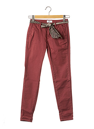 Pantalon casual rouge LE TEMPS DES CERISES pour femme