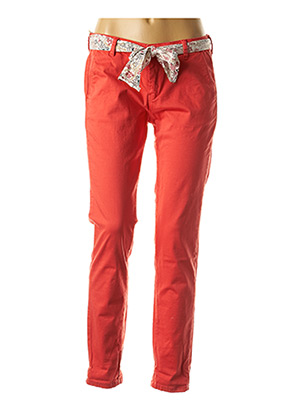 Pantalon casual rouge LE TEMPS DES CERISES pour femme