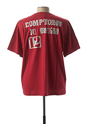 T-shirt manches courtes rouge COMPTOIR DU RUGBY pour homme seconde vue