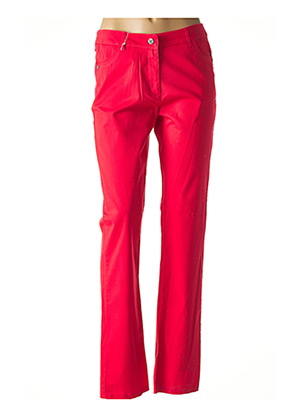 Pantalon casual rouge EVER EASY BY JAC JAC pour femme